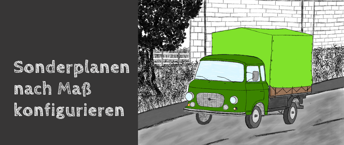 banner sonderplanen nach mass konfigurieren